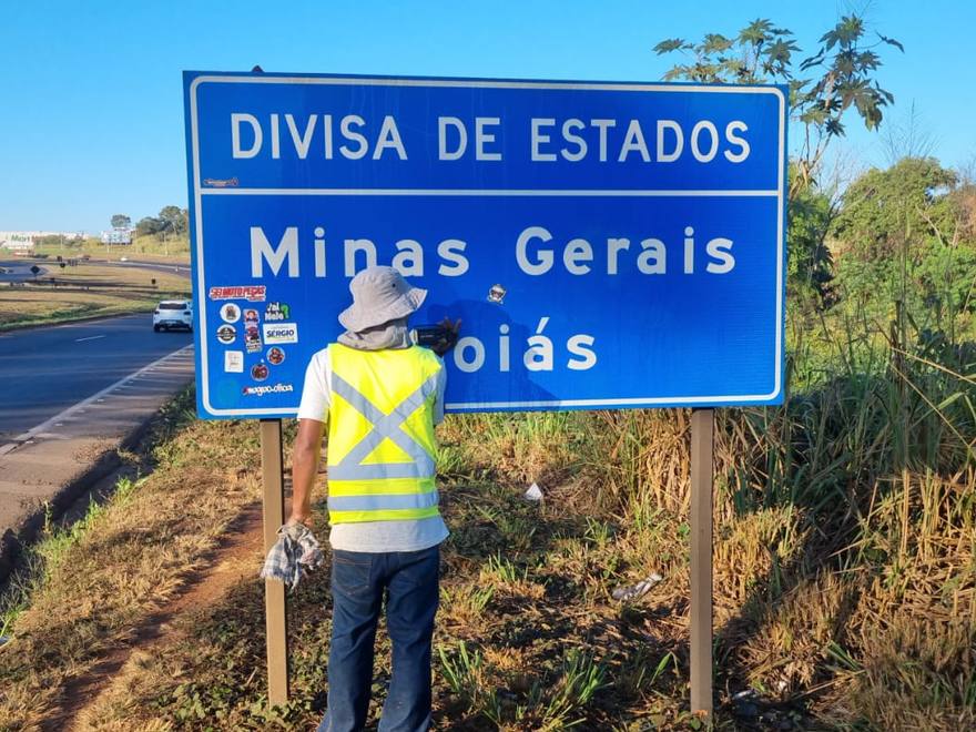 Levantamento de sinalização na divisa MG/GO